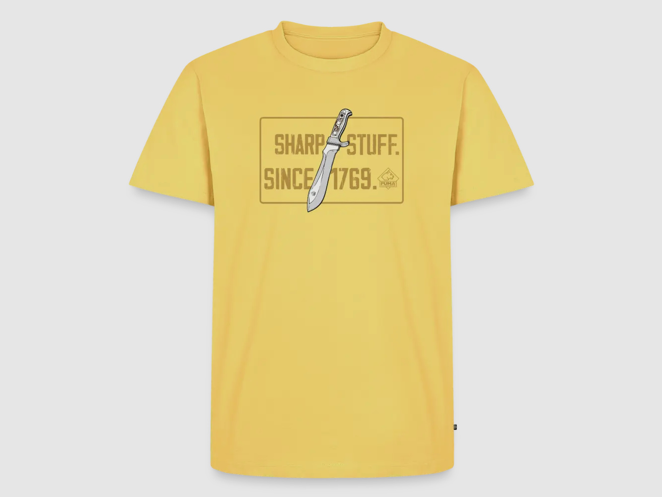 PUMA Męska Premium Koszulka "Sharp stuff since 1769 Gold"