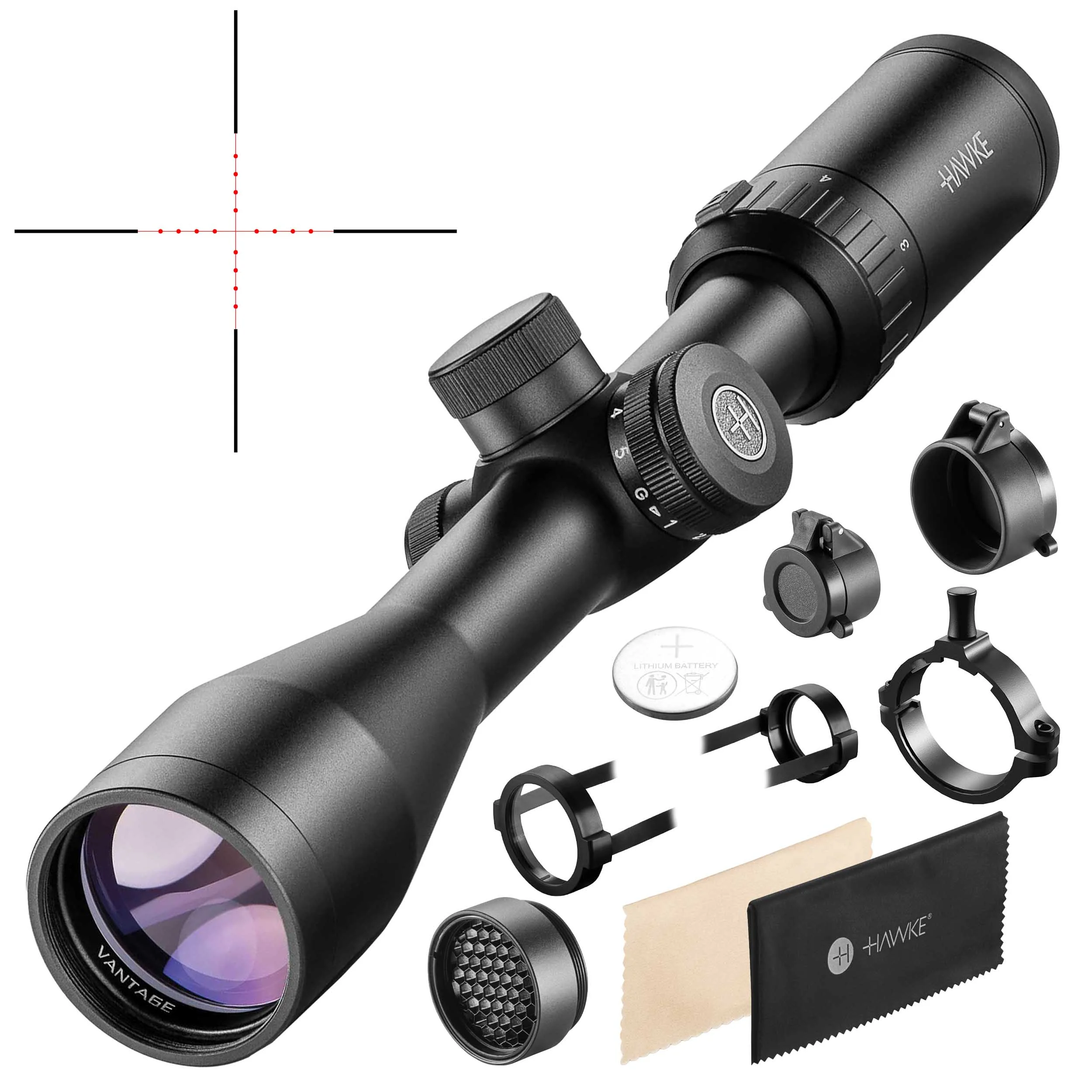 Visor telescópico Hawke Vantage 1" 3-9x40 IR Mil Dot, imagen 38 de 38