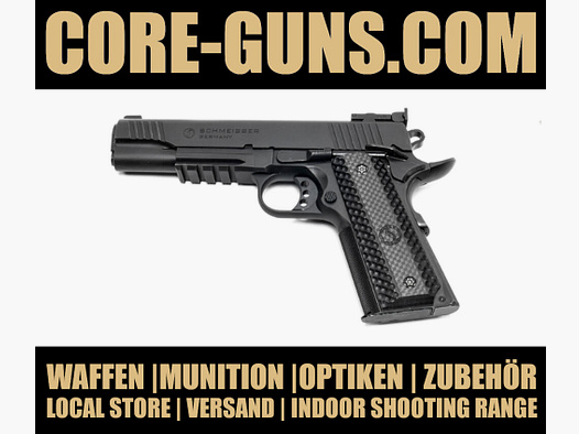 Pistola Schmeisser Hugo 1911 5" negra disponible de inmediato