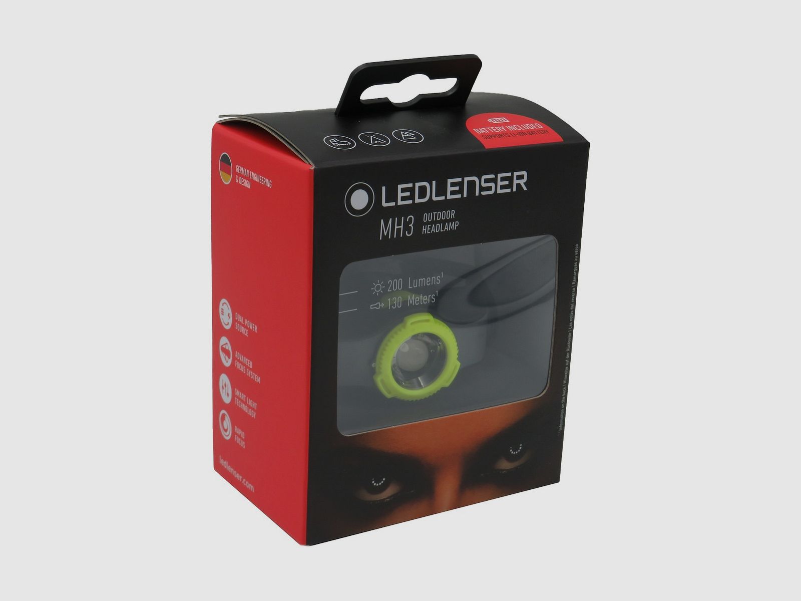 Ledlenser MH3 Schwarz/Gelb Stirnlampe, Bild 6 von 6