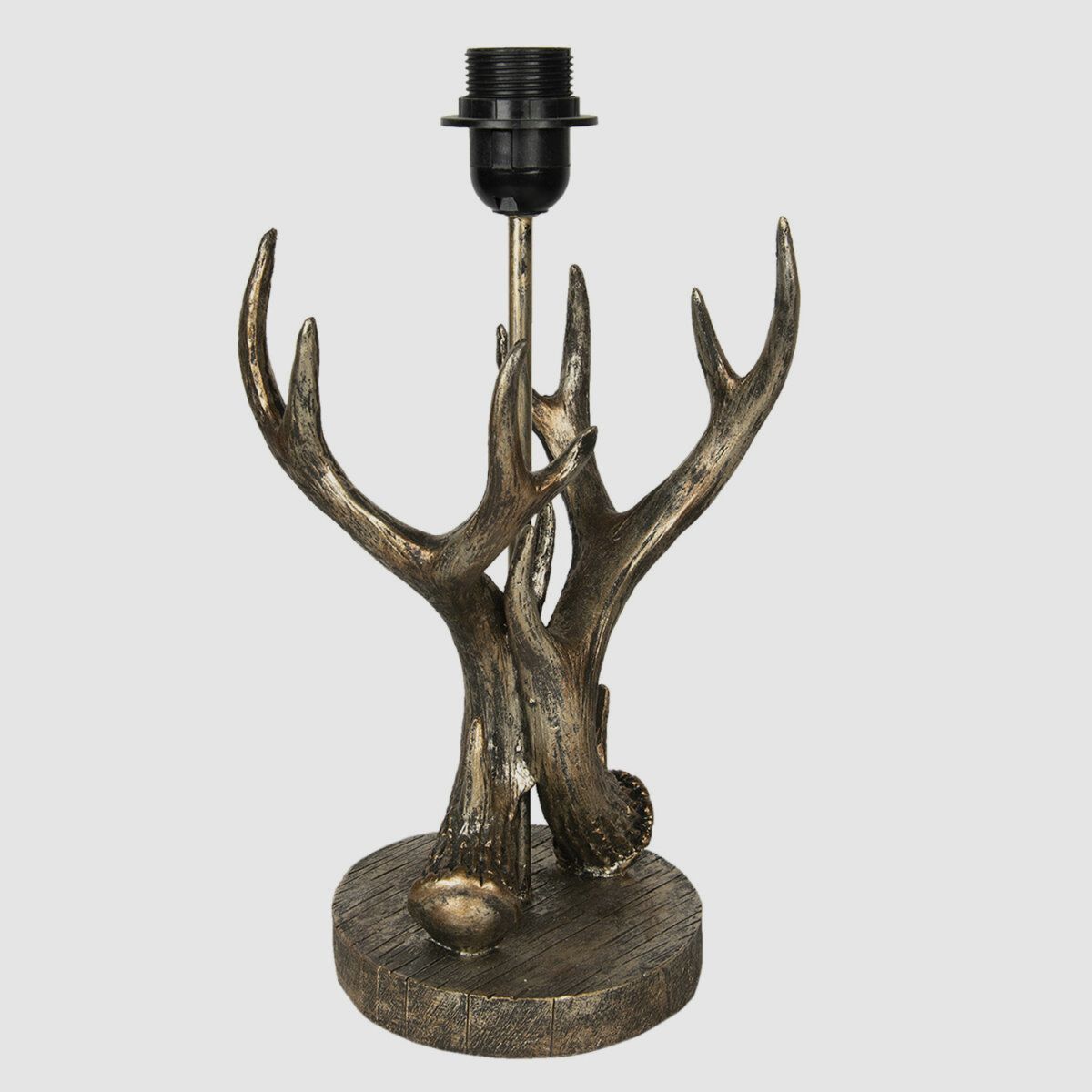 Lovergreen Lampen mit Tiermotiven Motiv Hirschgeweih Lampe Kupferfarbe + Lampenschirm - Polyresin