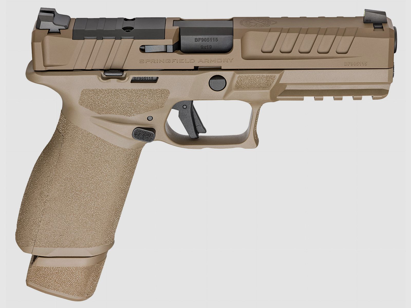 Pistolet samopowtarzalny HS-ECHELON U-Notch kal. 9x19mm, lufa 4,5" FDE, zdjęcie 5 z 6