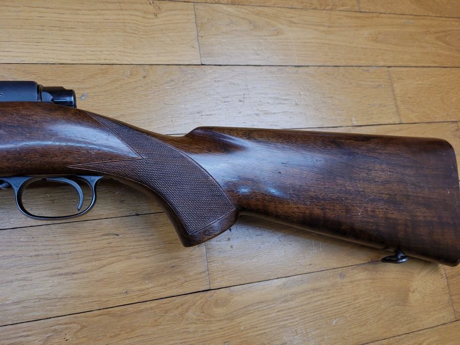 Sublime Winchester M70 Rifleman – 270Win – Luksusowa produkcja 1947 – Fabrycznie gotowa do optyki – Wspaniały orzech – Ręczne ryflowanie – Wspaniała mechanika – Wspaniały lufa – Pochodzenie ex-Hussard – Wyjątkowa broń – Stan niemal nowy!, zdjęcie 8 z 32