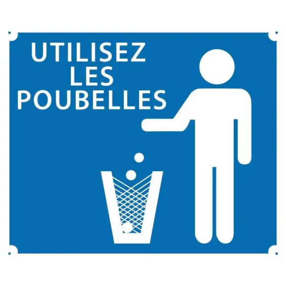 Schild Benutzen Sie die Mülleimer, Bild 1 von 2