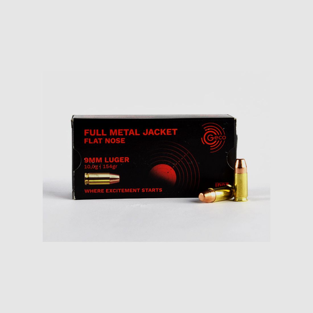 GECO 9 mm Luger, FMJ płaski 154 grs 1 opakowanie (50 strzałów po 0,3999 €*)