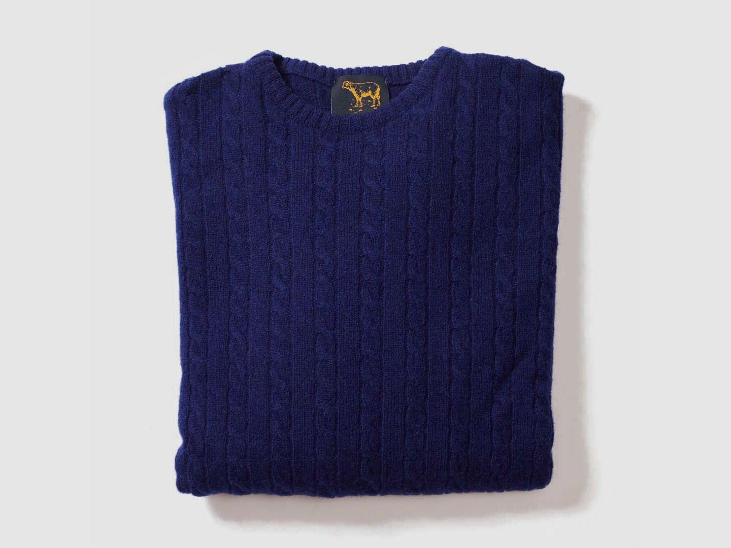 Osborne Knitwear, Herren-Kabelpullover aus Lammwolle, Regatta, Bild 1 von 5