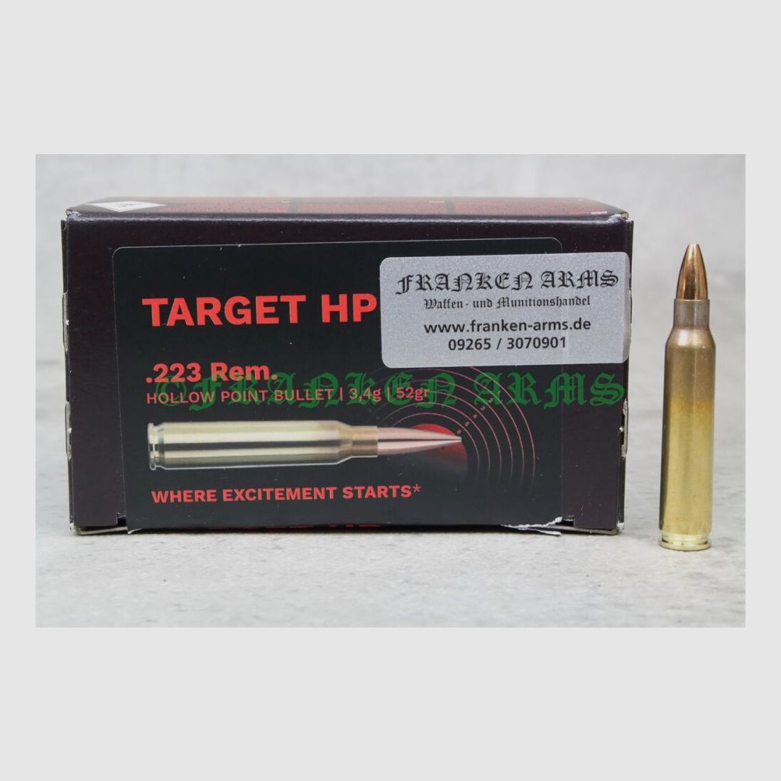 GECO Target HP .223 Rem. 52gr. 3,4g 50 Stück Staffelpreise