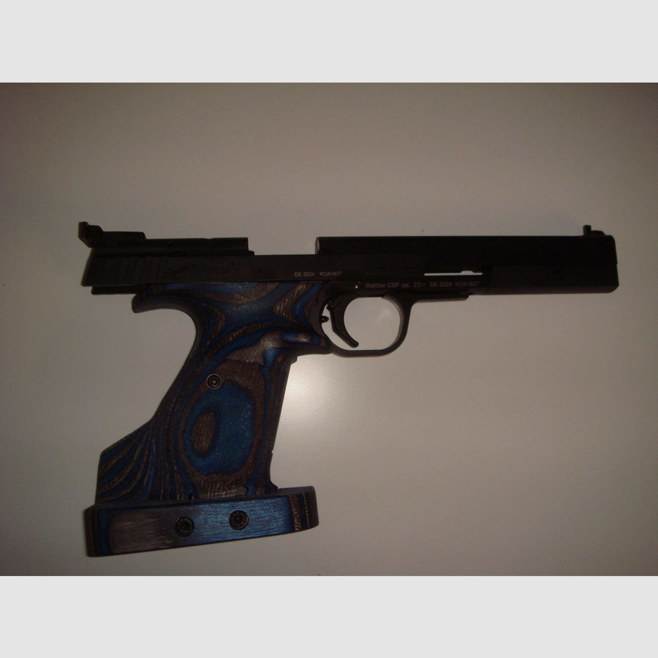 Walther CSP Expert .22lfb (impugnatura da competizione in legno stratificato blu angelo)