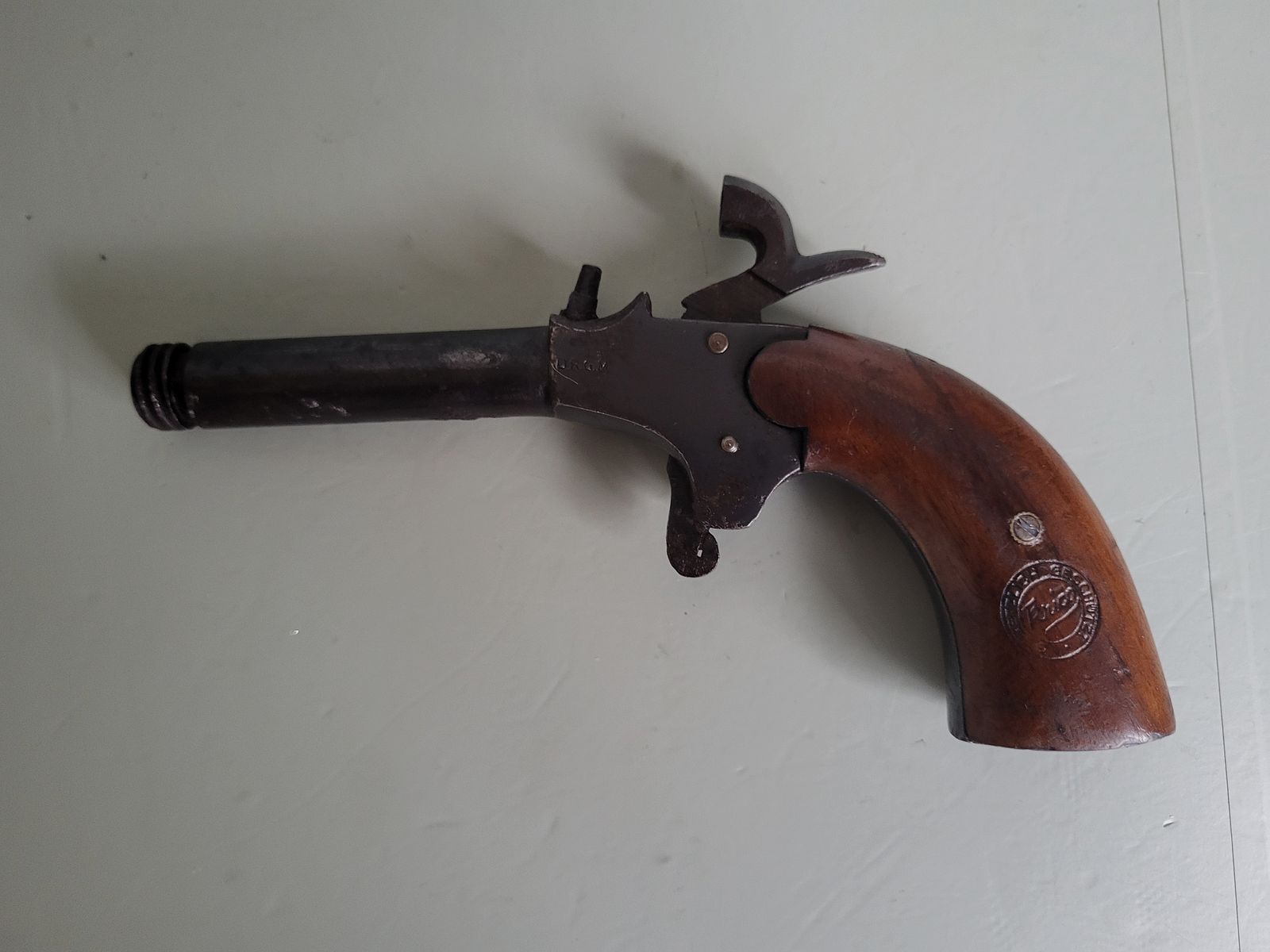 D.R.G.M. Perkussion Vorderlader Pistole - TRICO - 1890er Jahre - Kästchen 