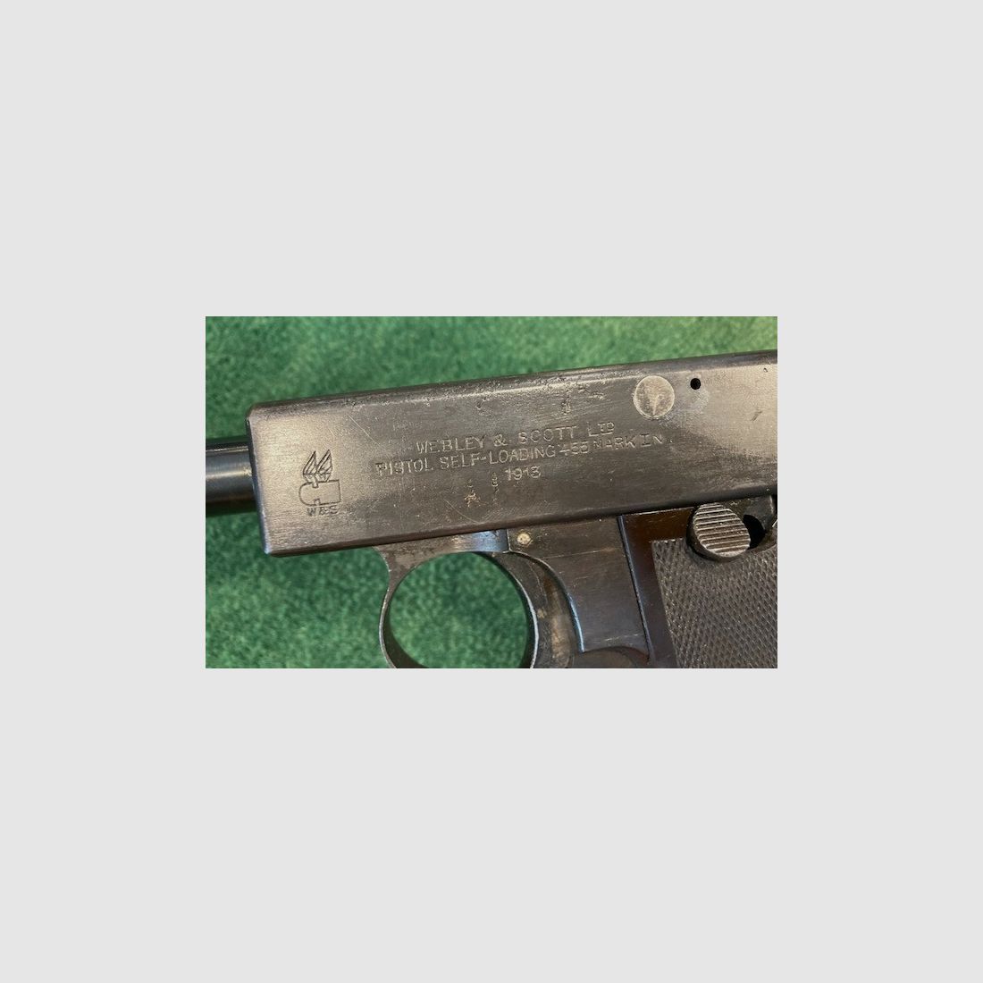 WEBLEY & SCOTT MKI CAL.455W, linkerkant niet compleet., afbeelding 4 van 7