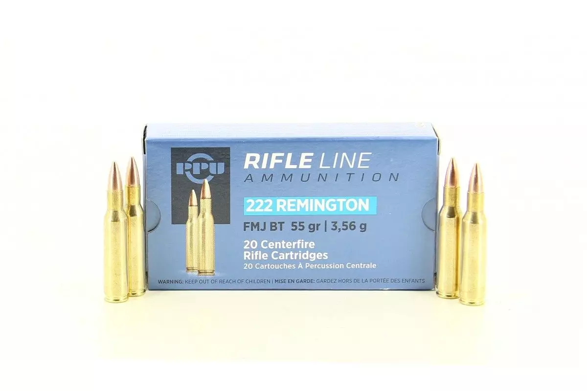 PARTIZAN CARTOUCHES 222 REMINGTON FMJ BT 55 GR– 3.56 G