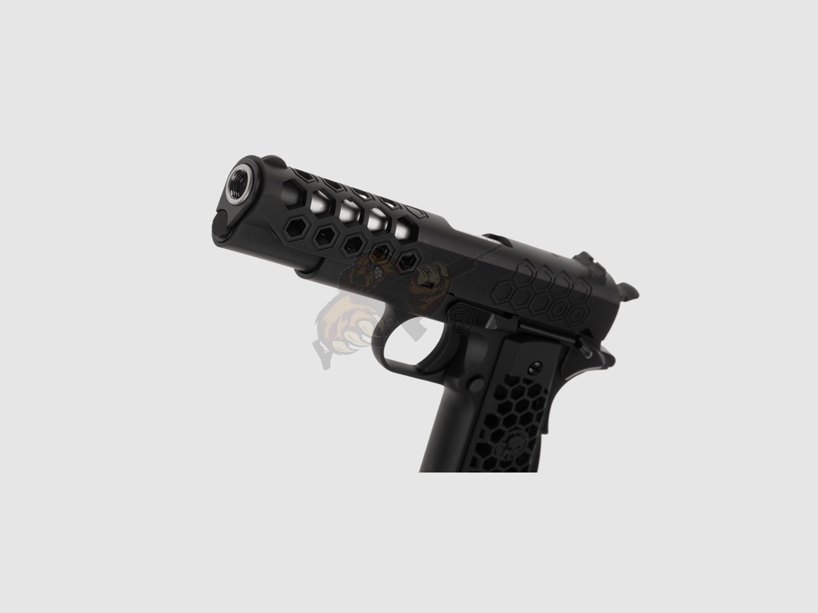 M1911 Hex Cut Full Metal, GBB Czarny -F-