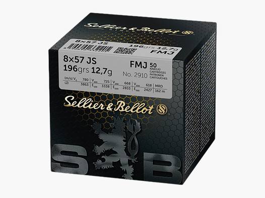 Sellier & Bellot 8x57 JS FMJ 196gr (50 Stuks)