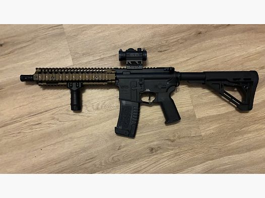 Lancer MK18 Gen3 New Version met ETU Full Metal (S)AEG, Zwart/Bruin