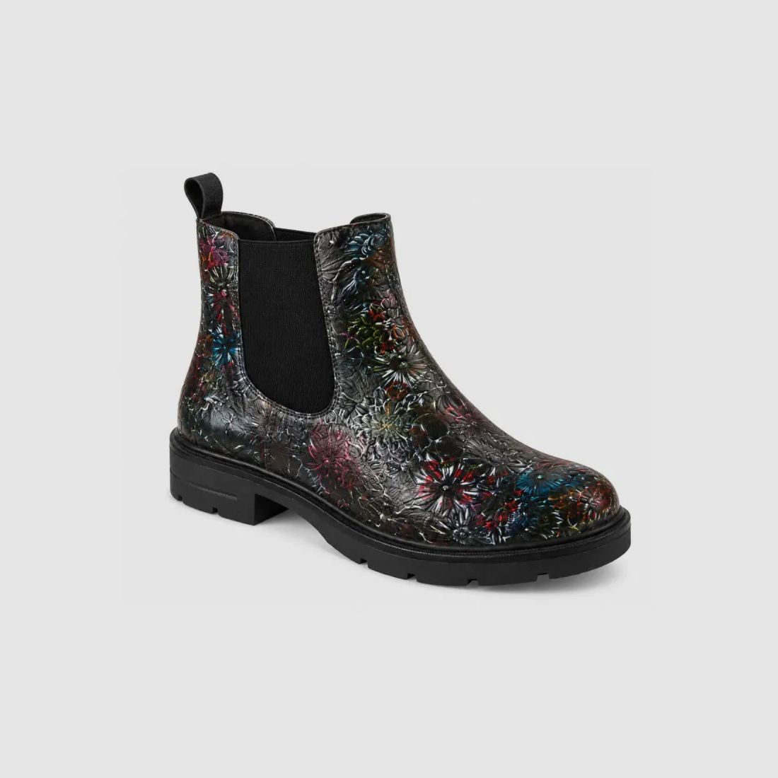 Schwarze Dase-Muster Stiefeletten aus Leder für Damen, Bild 3 von 3