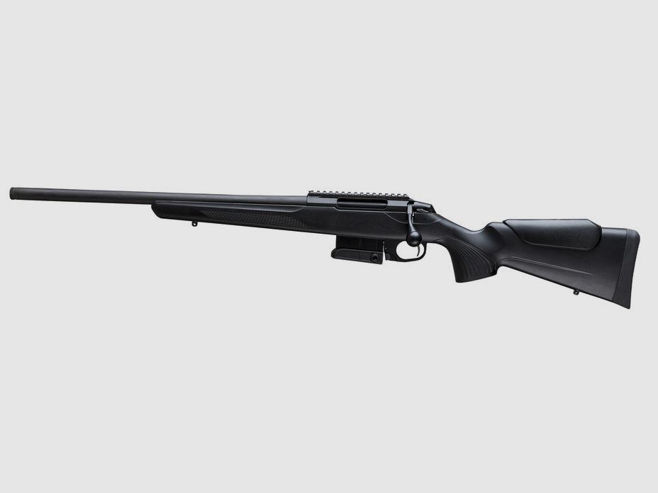 TIKKA T3x COMPACT TACTICAL RIFLE, Left version, .223 Rem., Black Steel, Barrel length 20", Black, adjustable cheek piece, MG 5/8"-24 UNEF, image 1 of 5