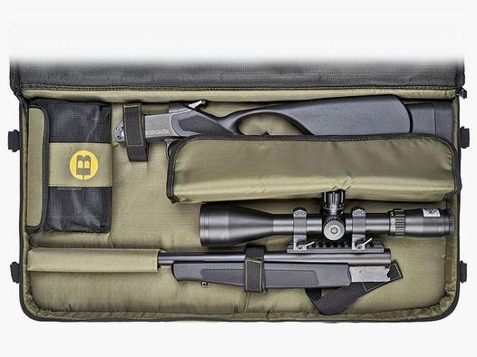 BERGARA BA13TD Futteral / Tasche für zerlegte Kipplaufbüchse (Blaser K95) Farbe grün Maße 70 x 32 cm