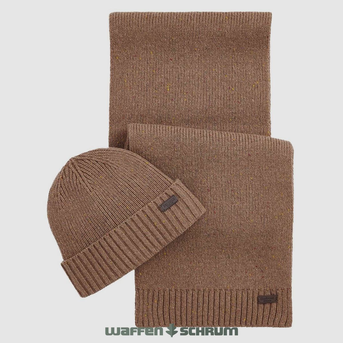Barbour Set Carlton Fleck Beanie&Scarf Sandstone