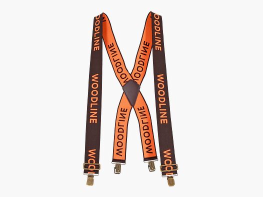 Woodline Hosenträger Clips Braun/Orange 50mm