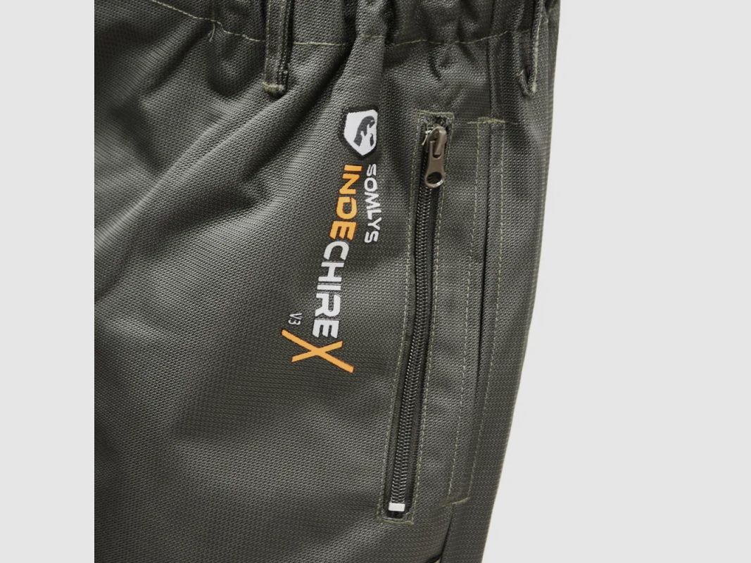 Wasserdichte, wasserabweisende Indéchirex-Hose aus Polyester in Khaki von S bis 3XL, Bild 8 von 10