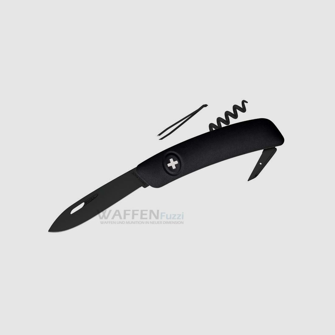 SWIZA Taschenmesser D01 schwarzer Anti-Rutsch-Griff