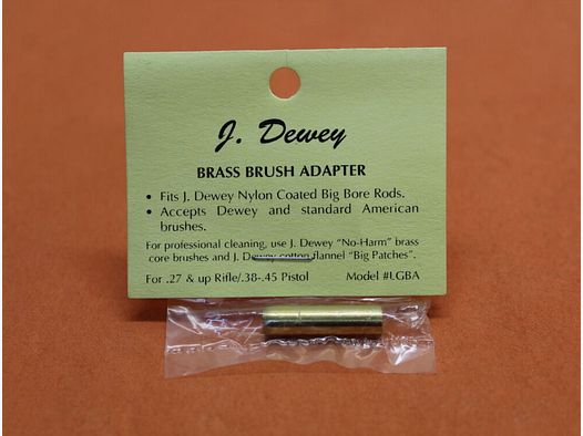 Adaptador de cepillo Dewey Dewey (SMBA) para varillas de limpieza .22-.26 Dewey para rifles a partir de .27/ para pistolas .38-.45