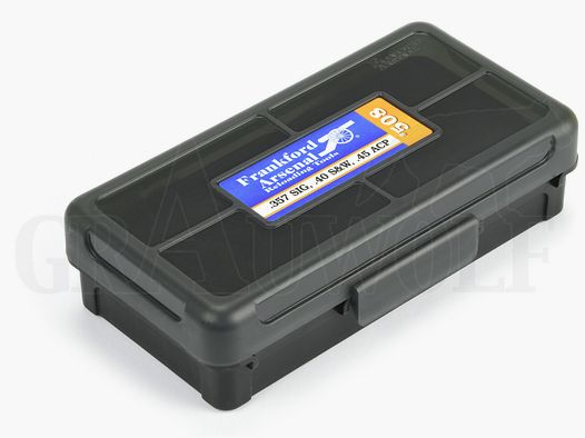 Frankford Arsenal Scatola per Munizioni con Coperchio a Cerniera #508 Grigia .40 S&W, 10 mm Auto .45 ACP, .45 AR 50 Pezzi
