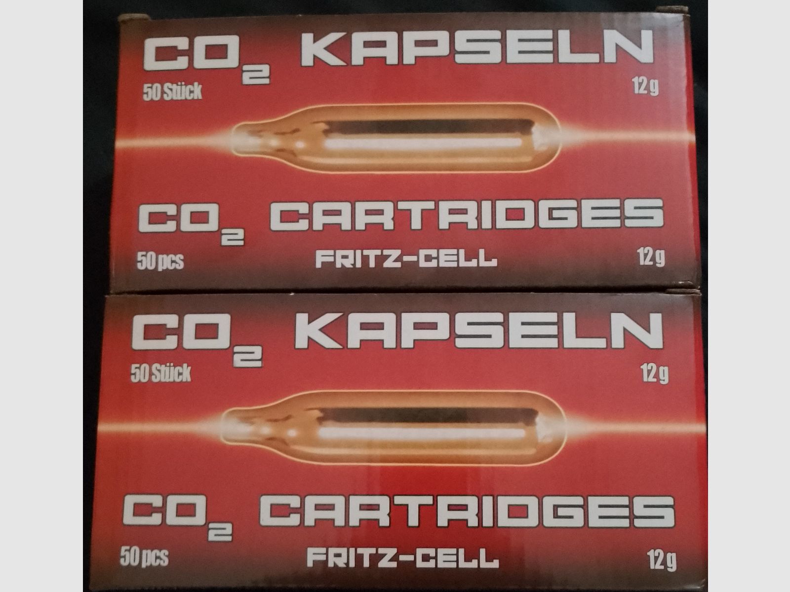 80 x  Fritz-Cell Co2 12g Kapseln für Gotcha, Paintball Softair Premiumkapseln