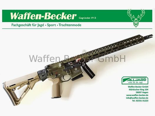 Schmeisser (Waffen Schumacher) Schmeisser AR15 M5FL Cal. .223Rem. 16.75" FDE/OD-green