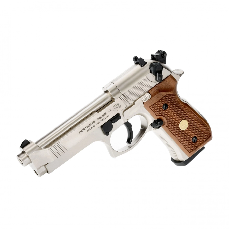 Pistolet wiatrówka Beretta M92 FS nickel/wood 4,5 mm Diabolo CO2, zdjęcie 5 z 7