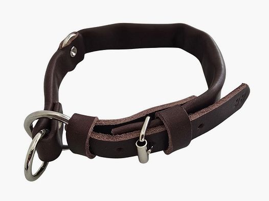 EDELSPORT Collier pour Chien en Cuir Posé Marron