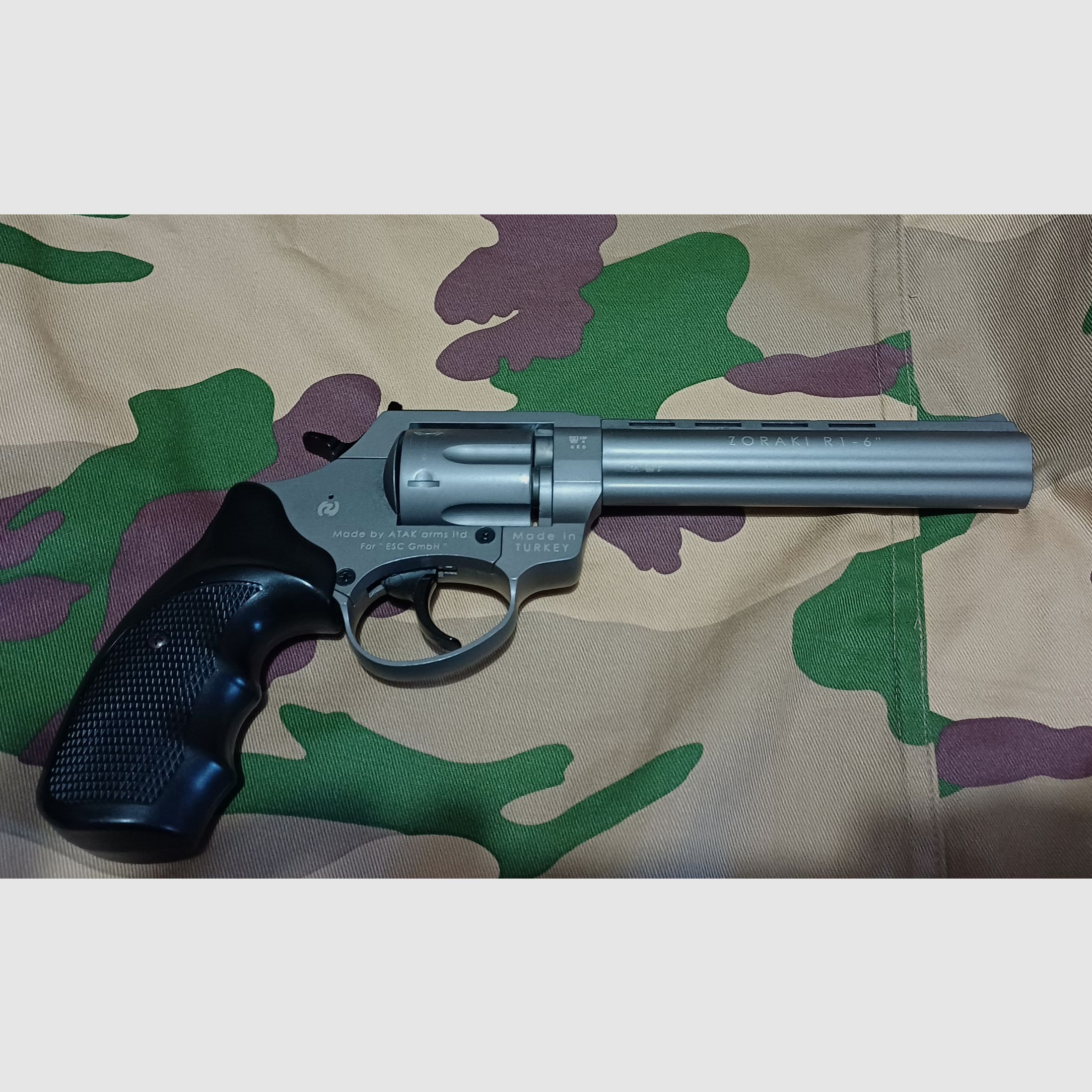 Schreckschusspistole Zoraki R1 6 Zoll PTB 1009 STAHLTROMMEL!