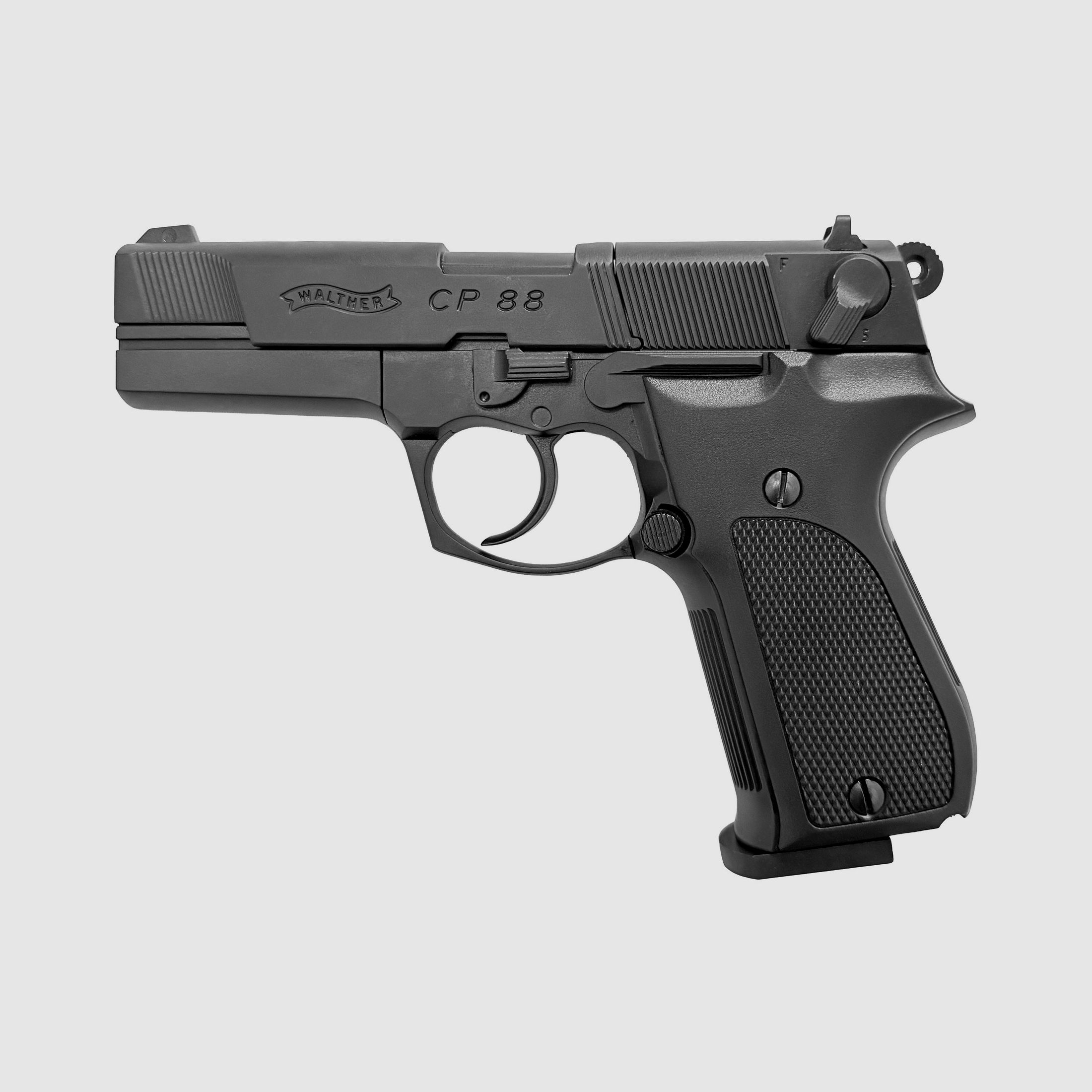 Walther CO2 Pistool CP88 4,5mm Diabolo Zwart - 5 Trommelmagazijnen - NIEUW