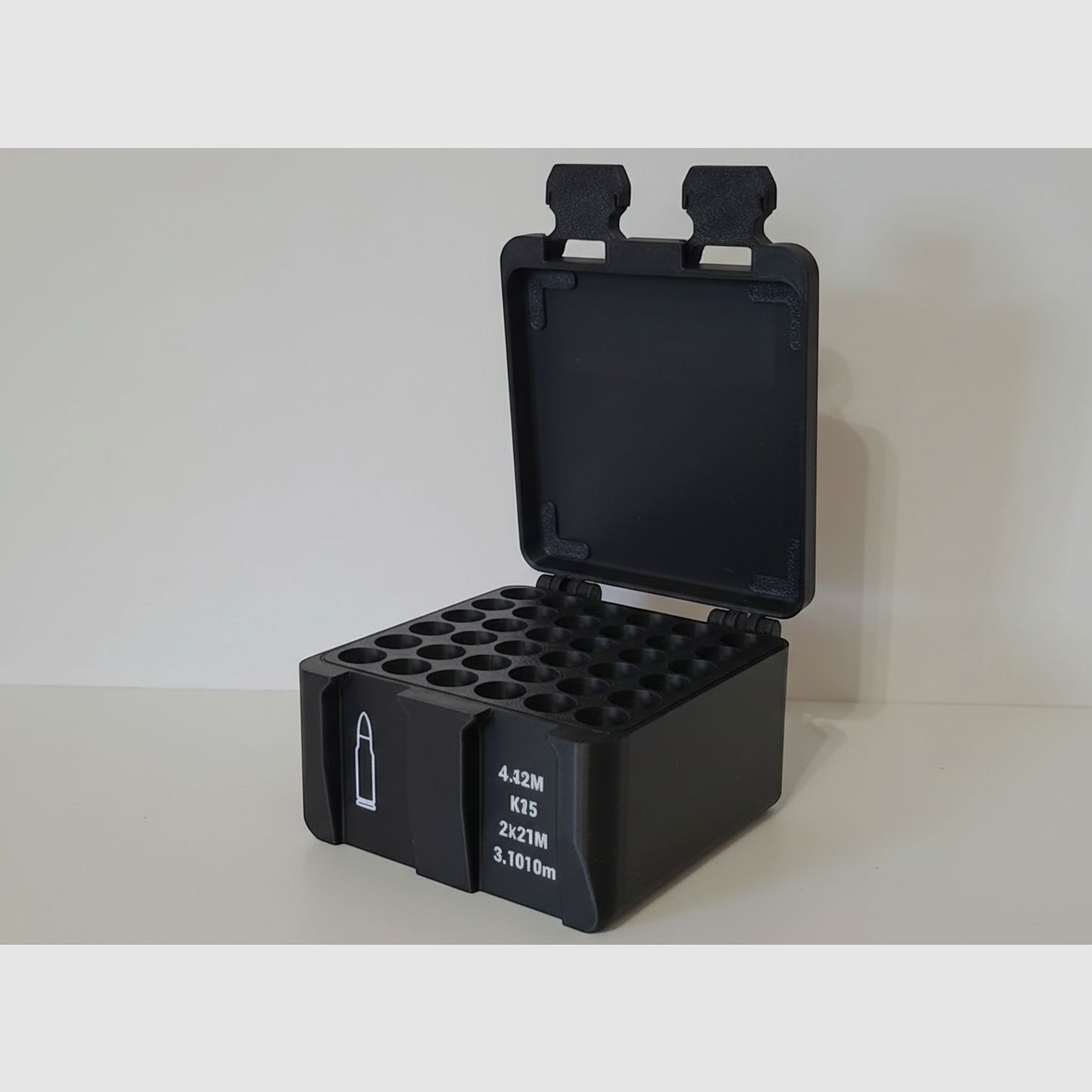 Filamelt Munitionsbox / 12 Gauge (.12/76 & .12/89) / 'Klapp- / Rastdeckel' / Patronenbox, Ammo Box