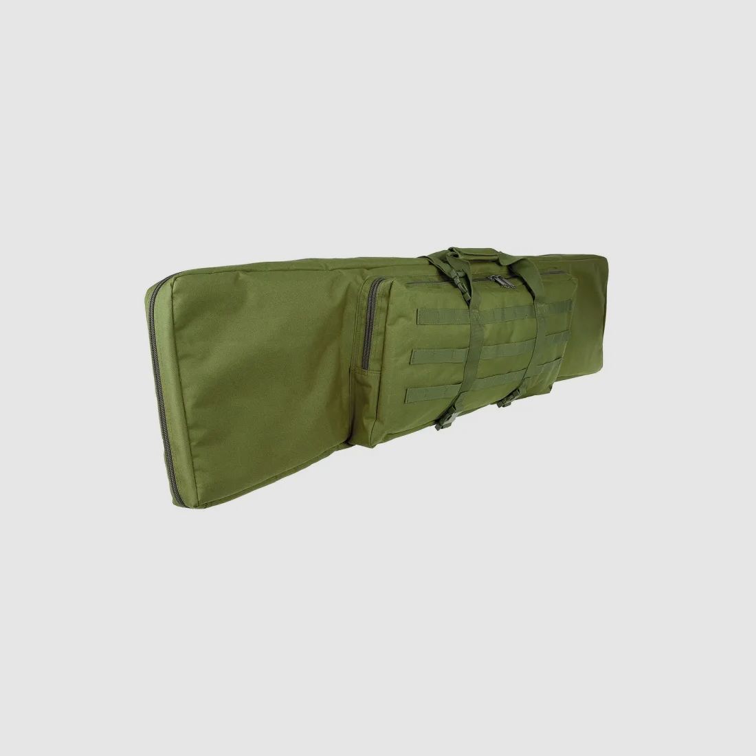 Rifle bag for 2 long guns up to 140cm, olive, with divider and backpack straps