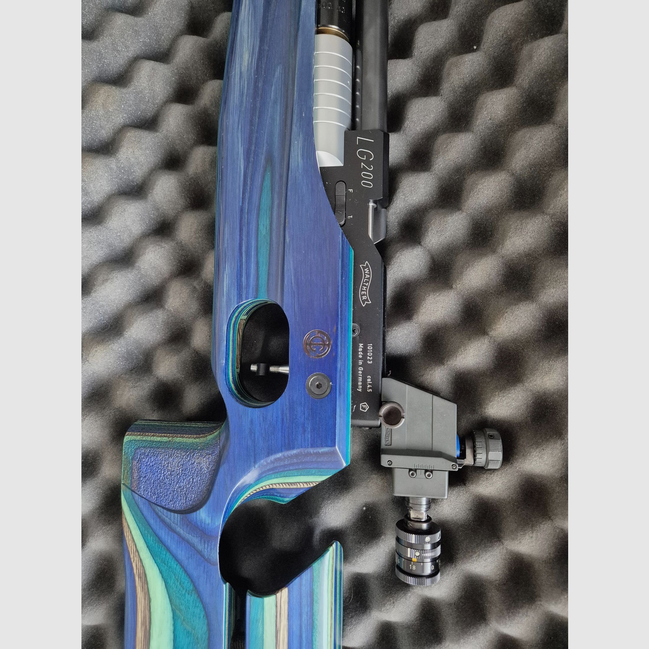 Walther LG200 Match-Pressluftgewehr 4,5 mm – F-Zeichen – diopter – accesorios, imagen 4 de 8