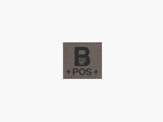 Clawgear B Pos Bloodgroup Patch-RAL7013