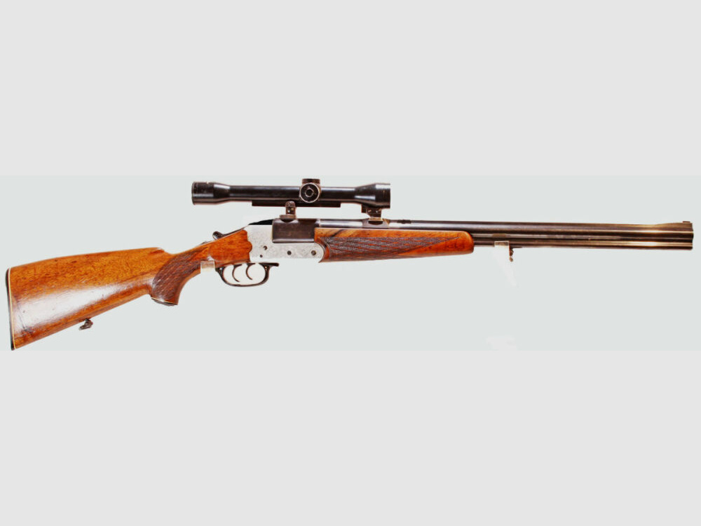 Heym Hunting Weapons AG Heym Over and Under Rifle Shotgun with Scope Abs.1 cal 5.6x50 r /16-70