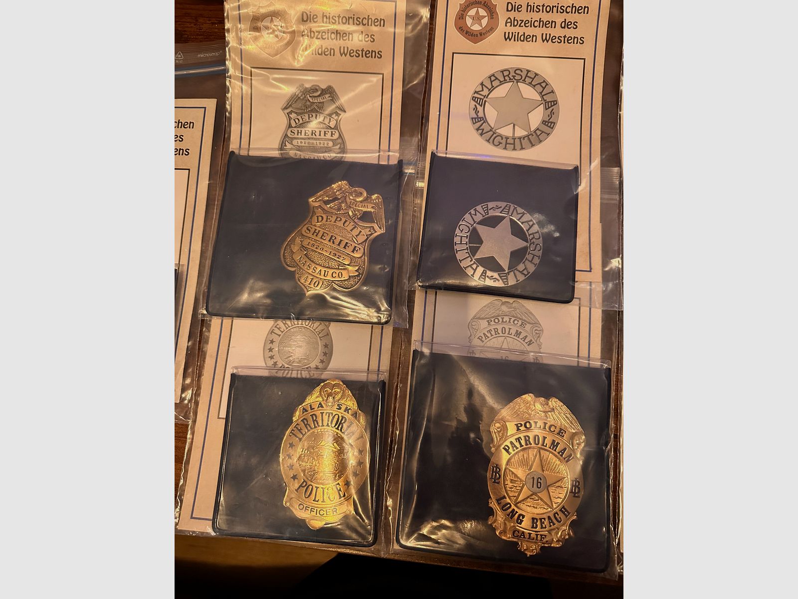 Good police badge and badge of the wild west