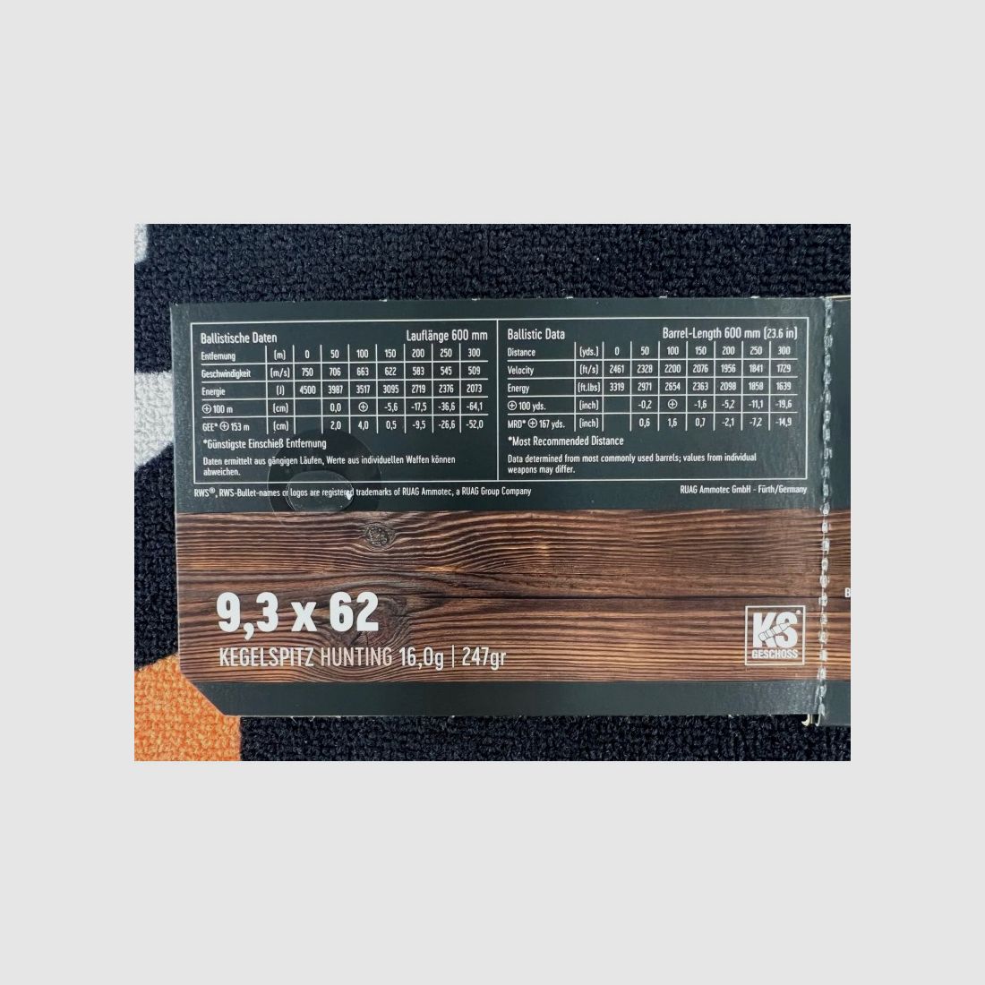 RWS KS 9,3x62 247 grs, Bild 2 von 4