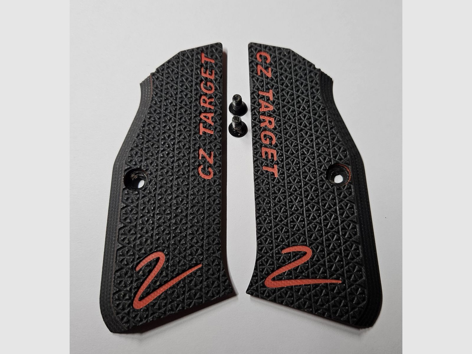 1 Paar Original Griffschalen für CZ Shadow 2 Target/ Rot