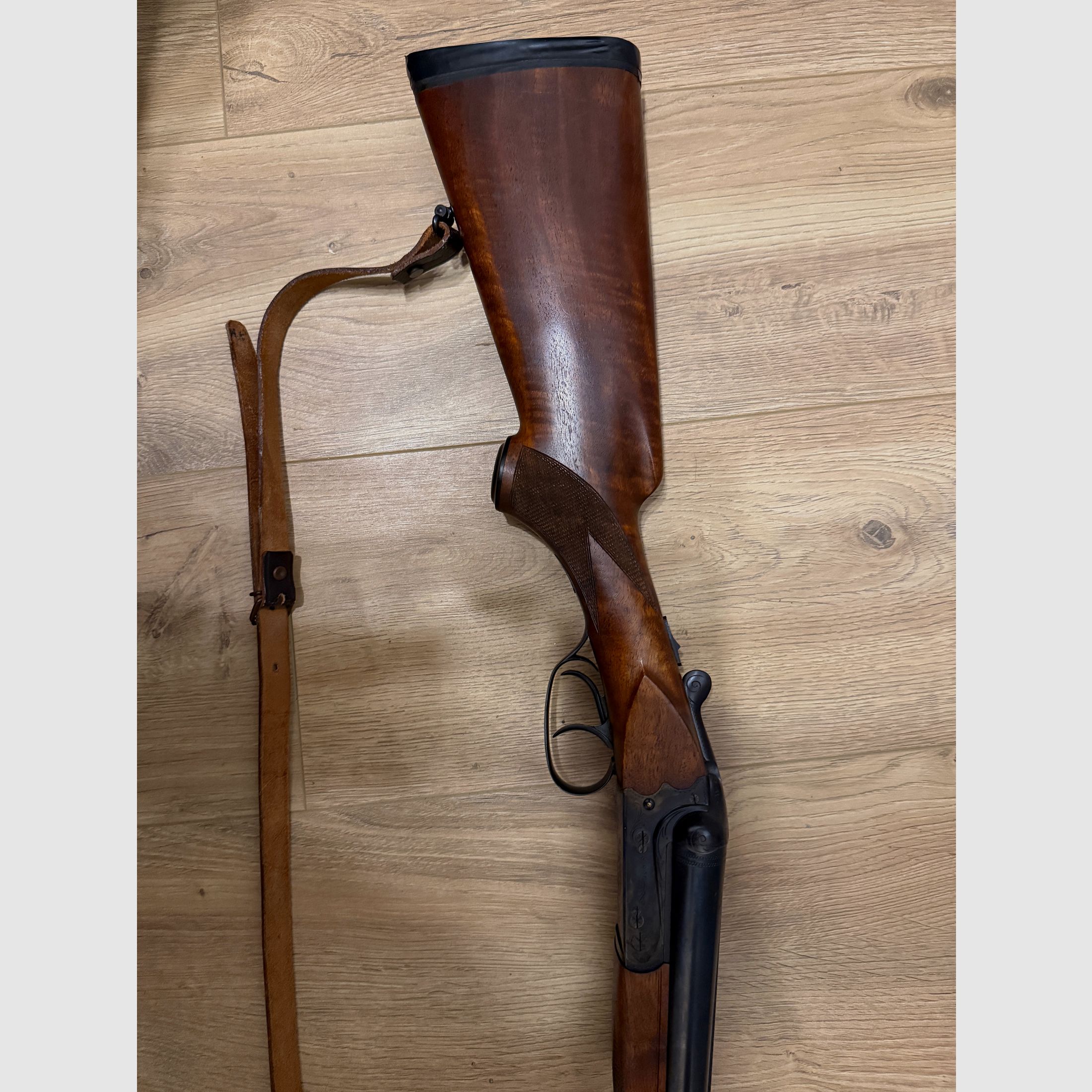 Simson Suhl double-barrel shotgun cross shotgun 12/70 shotgun color hardening