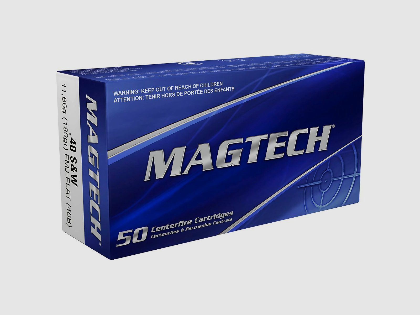 .40 S&W Magtech FMJ Flat 180gr/11,66g (40B), image 1 of 3