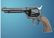 ME "F" LEP Druckluft-Revolver Single-Action Army 5,5mm, brüniert mit Holzgriff
