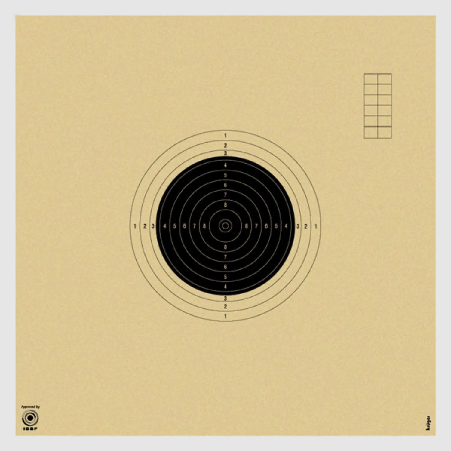 BDS-50m target No. 3 according to BDS sports manual 34 x 34 cm 50 pcs.