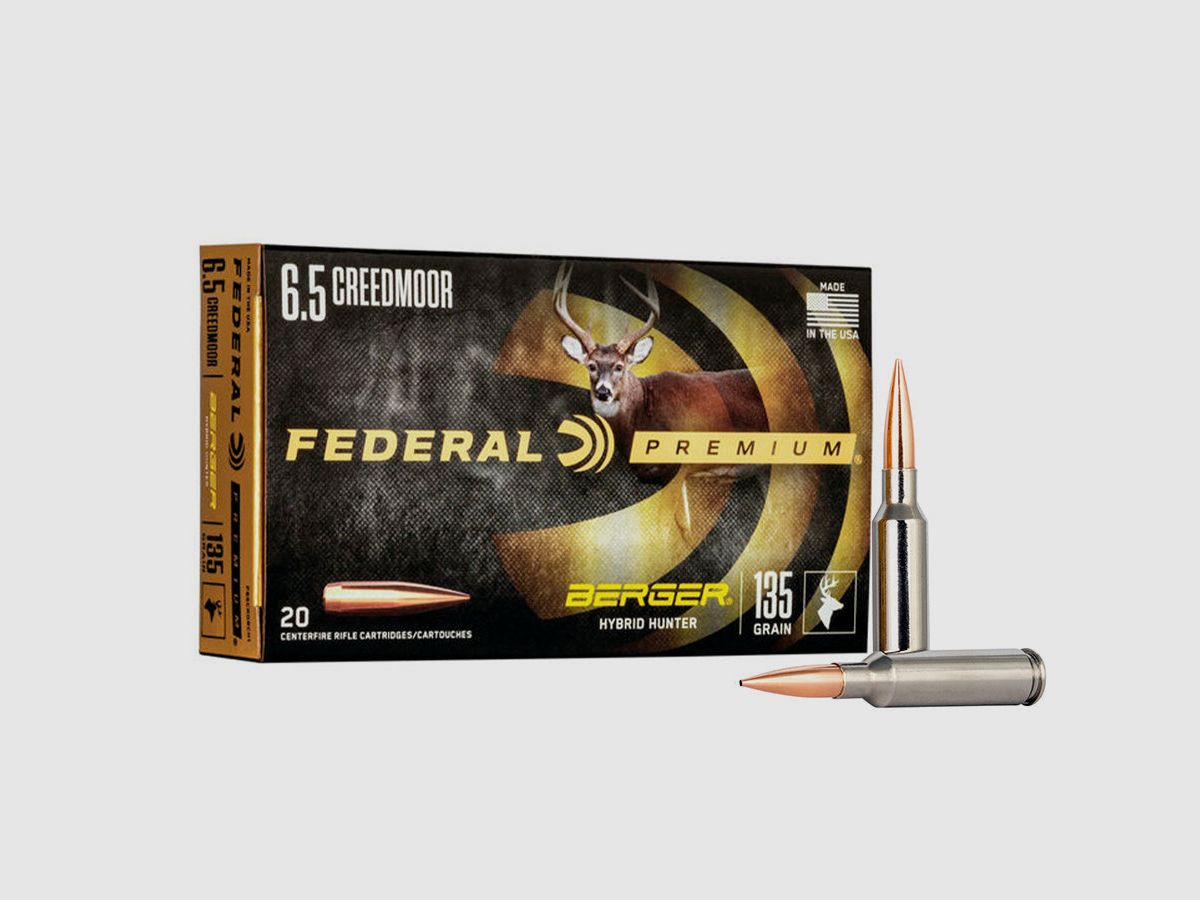 Munizione metallica FEDERAL Berger Hybrid Hunter - proiettile con ogiva tangente e secante, immagine 1 di 2