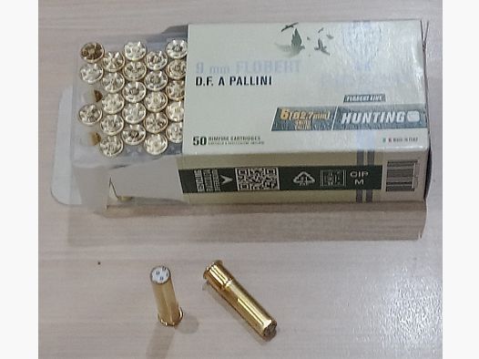 9MM FLOBERT DOUBLE CHARGE FIOCCHI PB 8