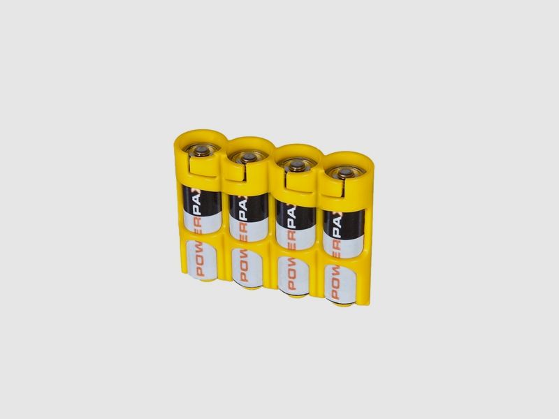 Storacell Battery Caddy - Yellow - AA