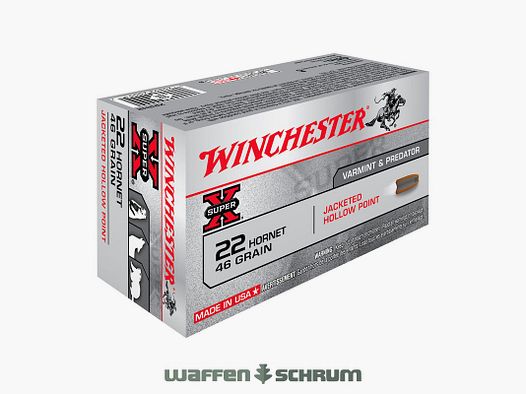 Winchester .22Hornet Hohlspitz 3,0g - 46gr.