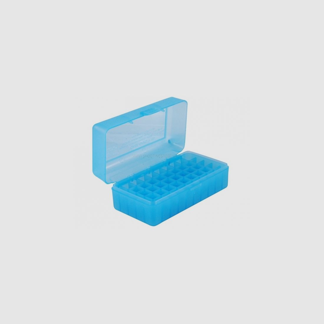 MTM AMMO BOX RSLD 270 WSSM, 243 WSSM, 460 S&W 50 PCS BLUE-CLEAR